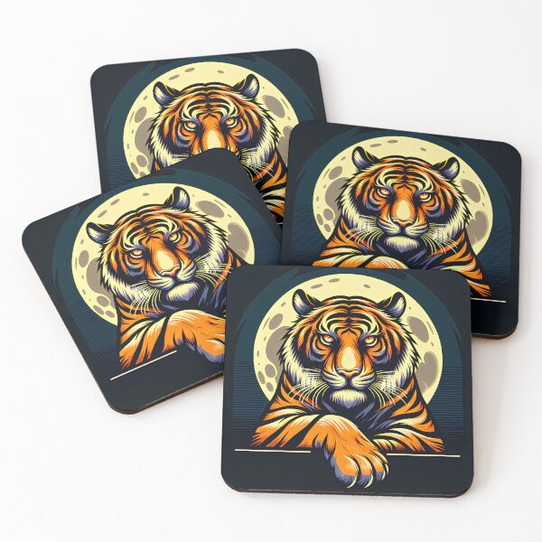 Item preview, Mystic Tiger under the Full Moon designed and sold by VaryVibe.