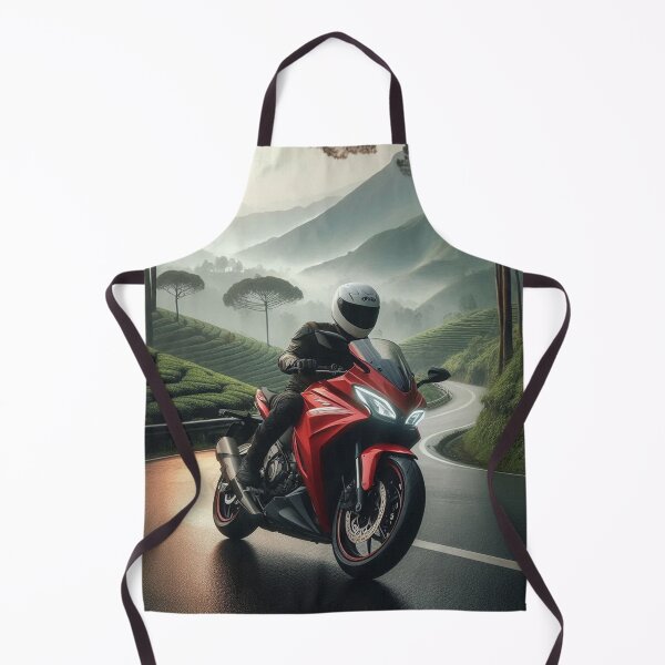 Item preview, Biker Touring in Puncak Bogor, Indonesia – AI Artwork Capturing the Beauty of Motorbike Travel and Nature designed and sold by knalpot-design.