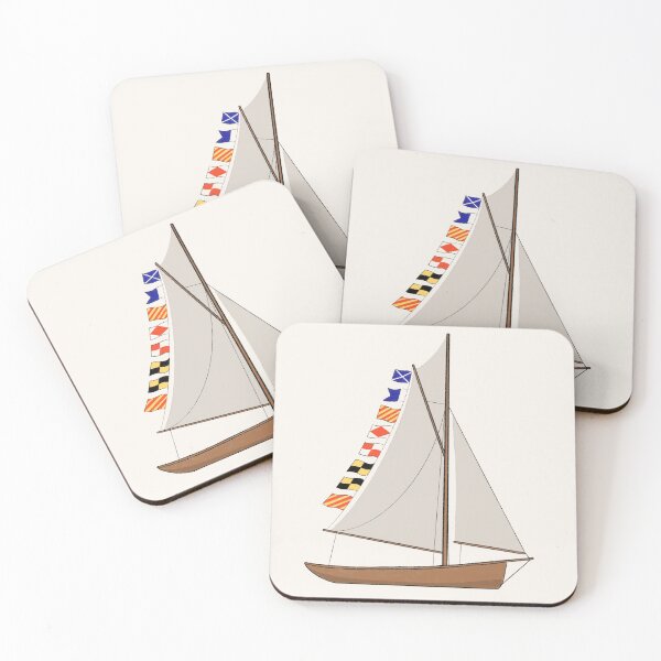 Item preview, Nautical Flags Sailboat Doodle designed and sold by Mayfully.