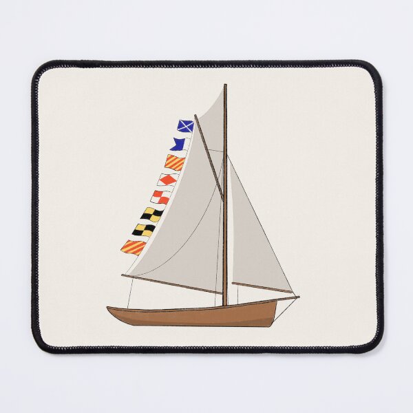Item preview, Nautical Flags Sailboat Doodle designed and sold by Mayfully.