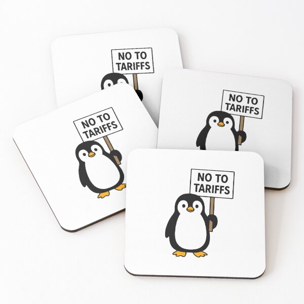 Item preview, NO TO TARIFFS - Penguin designed and sold by JerboaShop.
