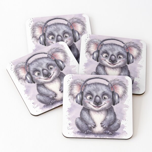 Item preview, Koala with Headphones designed and sold by QuirkySpark.