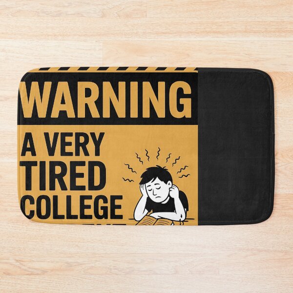 Item preview, Warning A Very Tired College Student designed and sold by universe-hold ⭐⭐⭐⭐⭐.