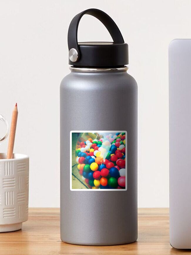 Thumbnail 1 of 3, Sticker, Gumballs in the Machine designed and sold by OneDayArt.
