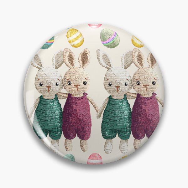 Item preview, Knitted Bunny Friends - Happy Easter Illustration for Spring Celebrations designed and sold by Pandositive.