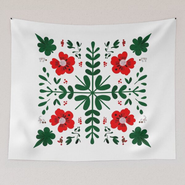 Item preview, Folk Floral Mandala designed and sold by TrendNest Designs USA.