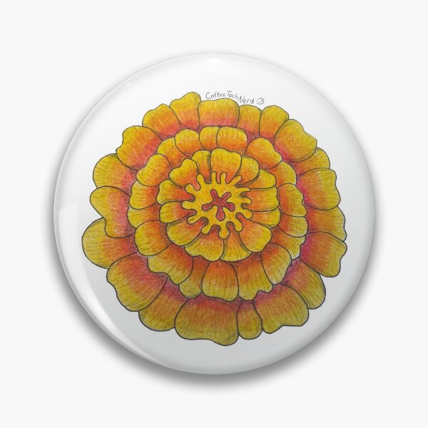 Item preview, Orange Marigold Flower for Spring Sticker designed and sold by CoffeeTechNerd.
