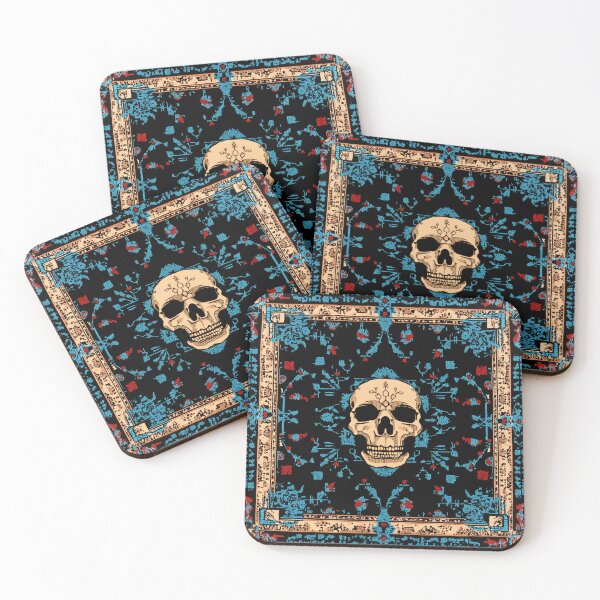 Item preview, Cyberpunk Skull Tapestry with Ornate Frame designed and sold by TheOctopusRage.
