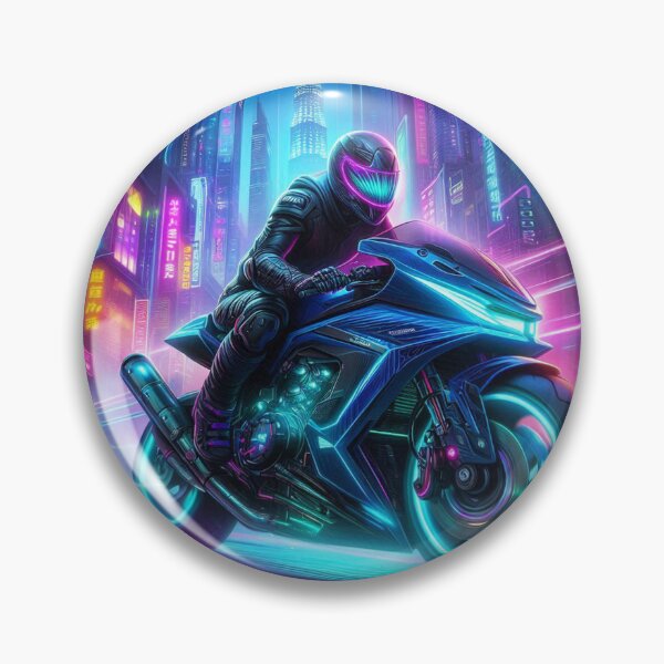 Item preview, Cyber Motorsport Biker Tour – AI Artwork for Motorized Touring and Vacation Lovers’ Clothing & Accessories designed and sold by knalpot-design.