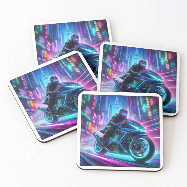 Item preview, Cyber Motorsport Biker Tour – AI Artwork for Motorized Touring and Vacation Lovers’ Clothing & Accessories designed and sold by knalpot-design.