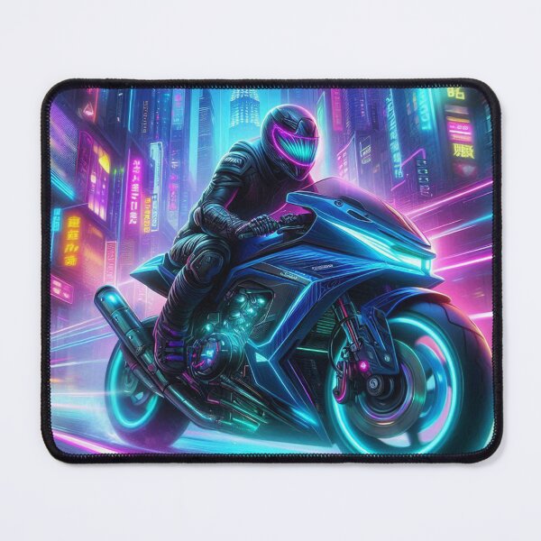 Item preview, Cyber Motorsport Biker Tour – AI Artwork for Motorized Touring and Vacation Lovers’ Clothing & Accessories designed and sold by knalpot-design.