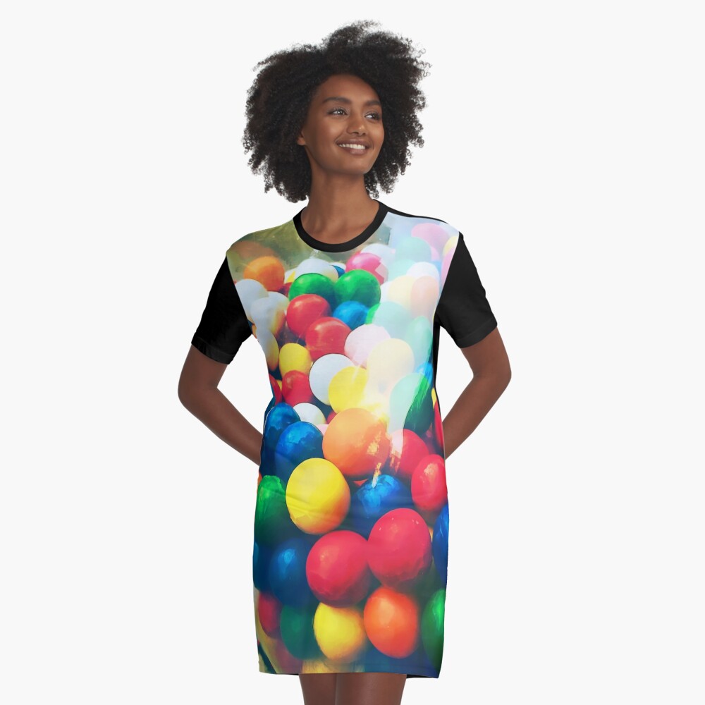 Item preview, Graphic T-Shirt Dress designed and sold by OneDayArt.