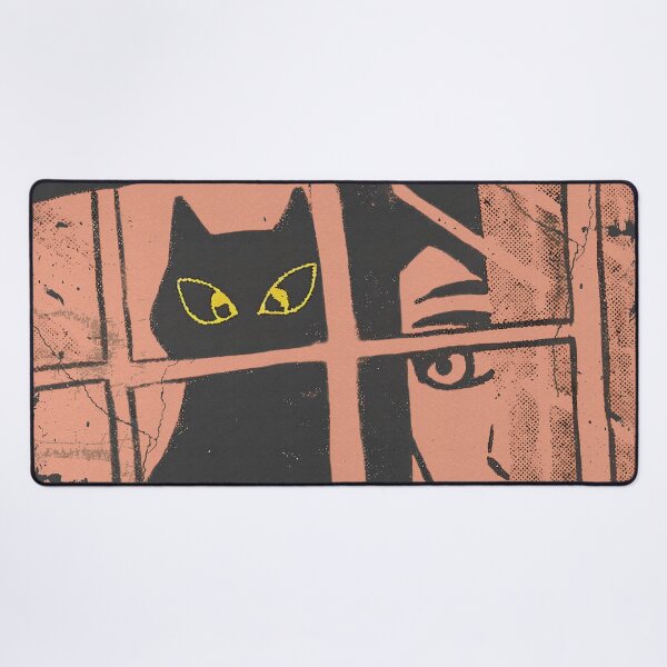 Item preview, Spying Cat: Mysterious Black Cat with Glowing Eyes designed and sold by IAPICTURE.