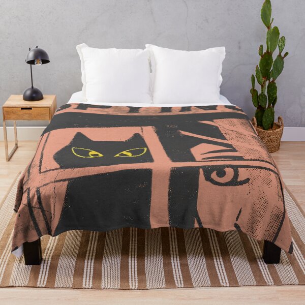 Item preview, Spying Cat: Mysterious Black Cat with Glowing Eyes designed and sold by IAPICTURE.
