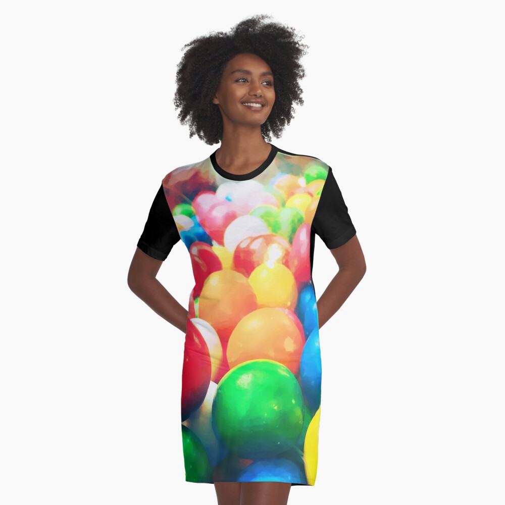 Item preview, Graphic T-Shirt Dress designed and sold by OneDayArt.