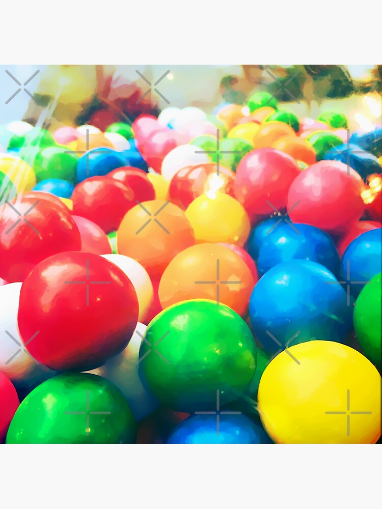 Thumbnail 3 of 3, Sticker, Gumballs in the Machine 2 designed and sold by OneDayArt.