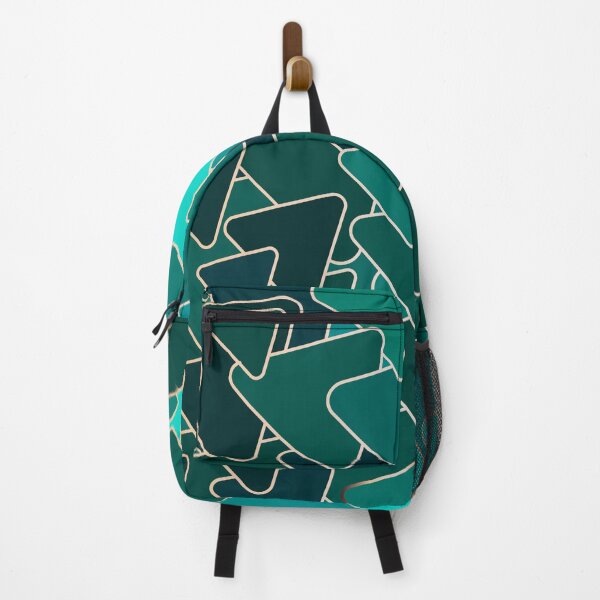 Item preview, Vector abstract background of emerald triangles with golden rims designed and sold by Familyshmot.