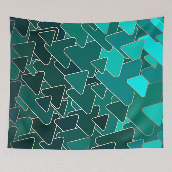 Item preview, Vector abstract background of emerald triangles with golden rims designed and sold by Familyshmot.