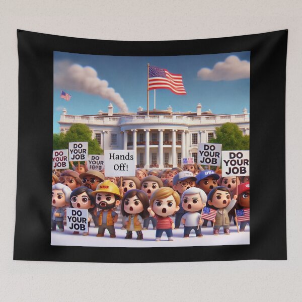 Item preview, "Hands Off! Do Your Job - White House Protest Tee" designed and sold by MySheetMusicArt.