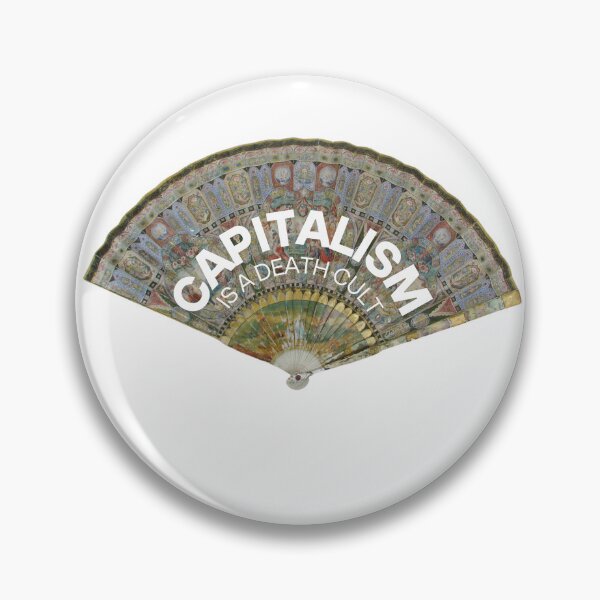 Item preview, Capitalism is A Death Cult | Antique French Fan  designed and sold by AnimaliaStar.