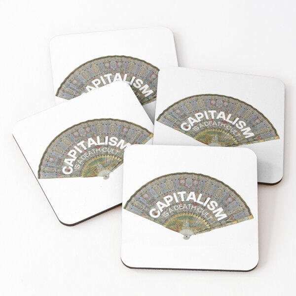 Item preview, Capitalism is A Death Cult | Antique French Fan  designed and sold by AnimaliaStar.