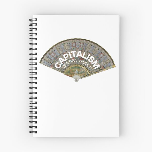 Item preview, Capitalism is A Death Cult | Antique French Fan  designed and sold by AnimaliaStar.