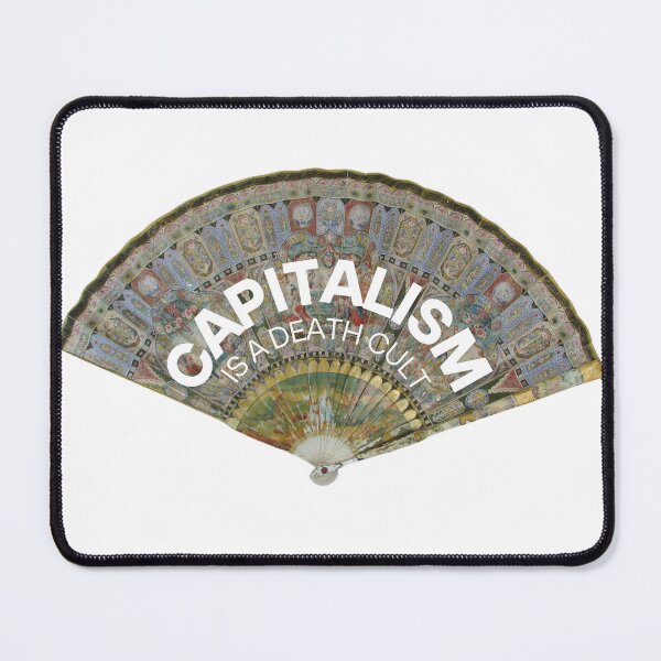 Item preview, Capitalism is A Death Cult | Antique French Fan designed and sold by AnimaliaStar.