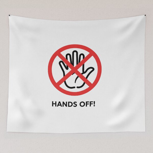 Item preview, No Touch Zone. Graphic Stop Hand Symbol for Personal Space hands off designed and sold by Oblivyum.