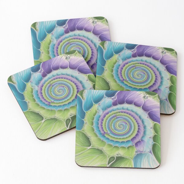Item preview, Soothing Spiral Garden in Green, Aqua, and Lavender designed and sold by Harmonic_Layers.