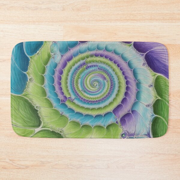Item preview, Soothing Spiral Garden in Green, Aqua, and Lavender designed and sold by Harmonic_Layers.