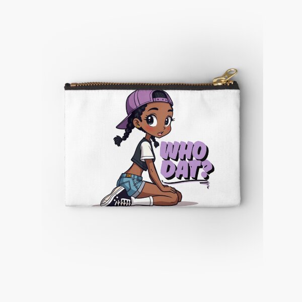 Item preview, Who Dat? | Cute Urban Cartoon Girl in Street Style Art designed and sold by QPTheeArtist.