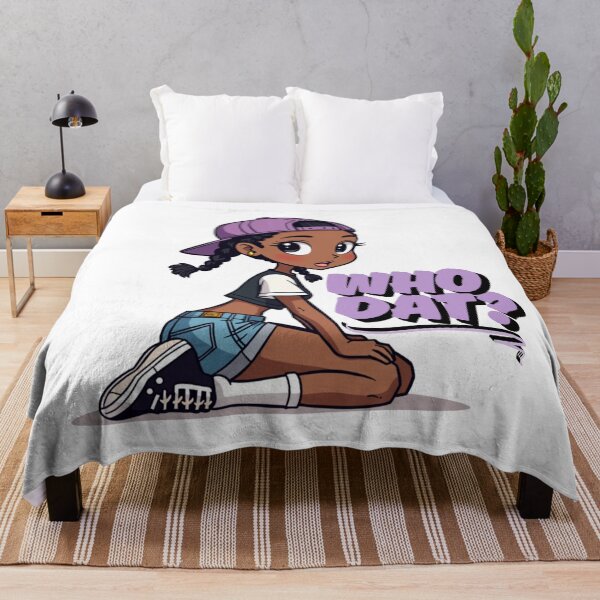 Item preview, Who Dat? | Cute Urban Cartoon Girl in Street Style Art designed and sold by QPTheeArtist.
