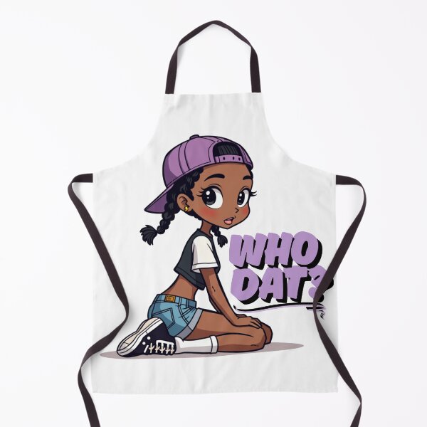 Item preview, Who Dat? | Cute Urban Cartoon Girl in Street Style Art designed and sold by QPTheeArtist.