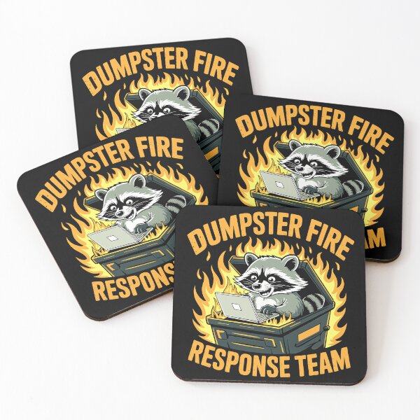 Item preview, Dumpster Fire Response Team Raccoon designed and sold by designleon19.