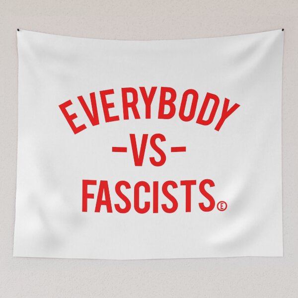 Item preview, Everybody VS Fascists (circle E for equality) red designed and sold by Thelittlelord.