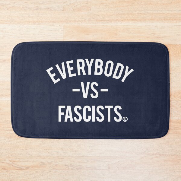 Item preview, Everybody VS Fascists (circle E for equality) white on blue designed and sold by Thelittlelord.