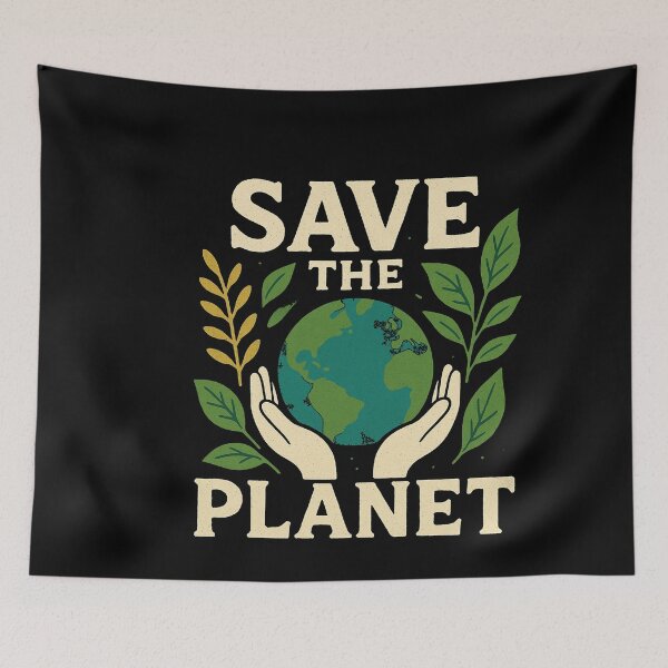 Item preview, Save The Planet, Eco-Friendly Earth Art | Sustainable Nature designed and sold by Oblivyum.