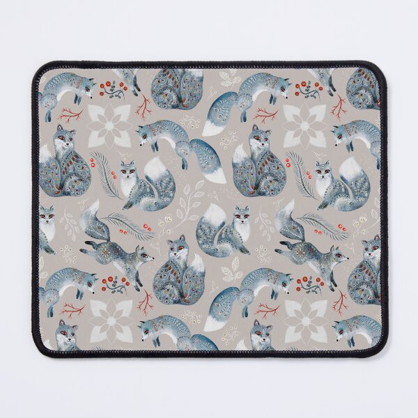 Item preview, Playful foxes in blue designed and sold by Griffletta.