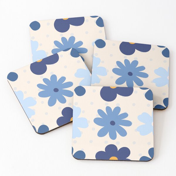 Item preview, Simple blue floral pattern designed and sold by Floraluxe.
