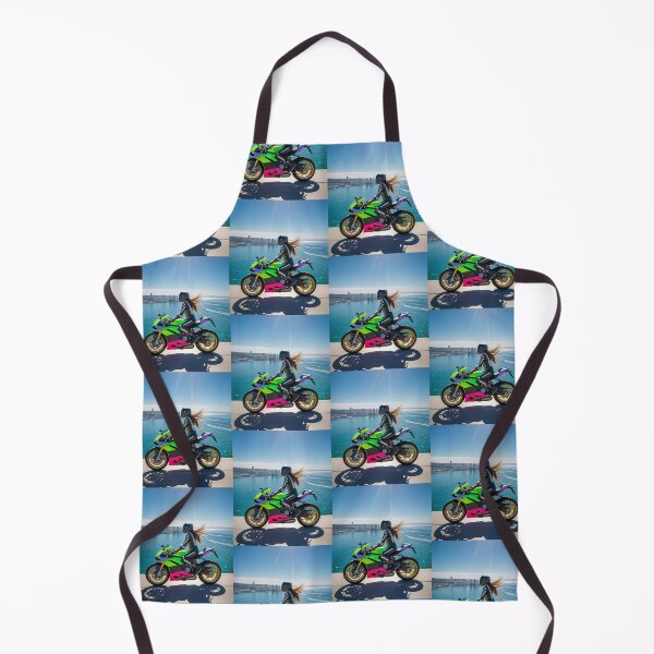 Item preview, Lady Biker Motorcycle Rider Girl Coast Ride Scenic Viewpoint designed and sold by Moto Graphix.