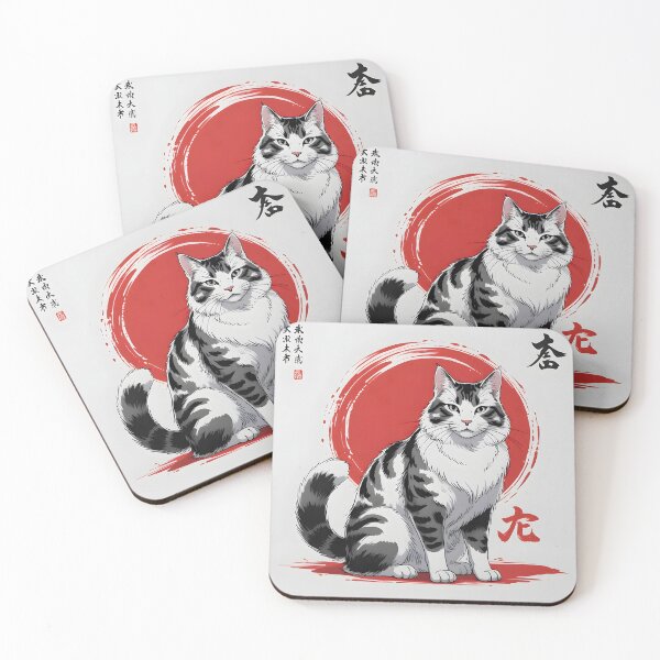 Item preview, Japanese inking cat  designed and sold by KawaieMind.