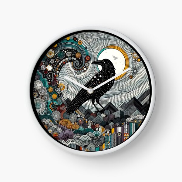 Vista previa del artículo con la obra «Cuervo y la Luna», diseñado y vendido por El Ojo de Lilith.