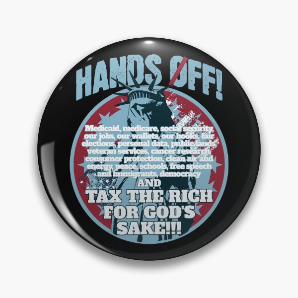 Item preview, HANDS OFF! - STATUE OF LIBERTY - TAX THE RICH FOR GOD'S SAKE designed and sold by justyna-s28.