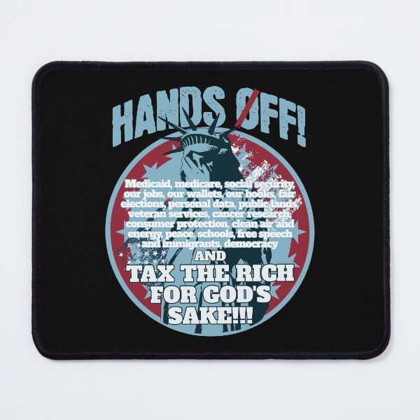 Item preview, HANDS OFF! - STATUE OF LIBERTY - TAX THE RICH FOR GOD'S SAKE designed and sold by justyna-s28.