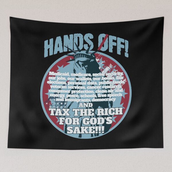 Item preview, HANDS OFF! - STATUE OF LIBERTY - TAX THE RICH FOR GOD'S SAKE designed and sold by justyna-s28.