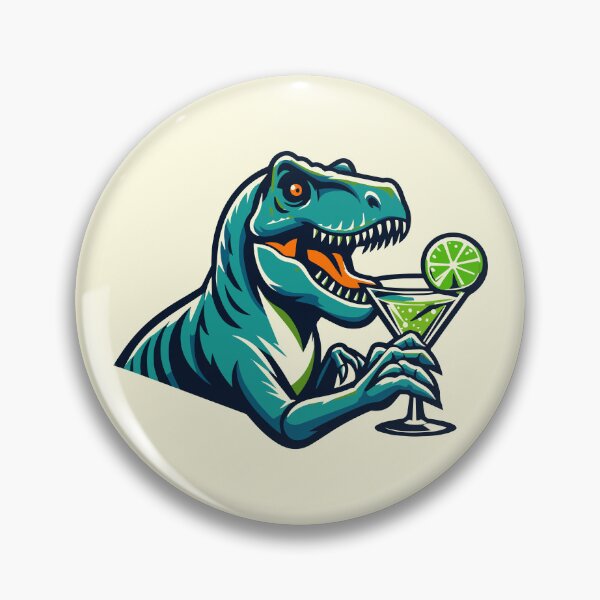 Item preview, T-Rex bebiendo un Martini designed and sold by ArtFactoryAI.