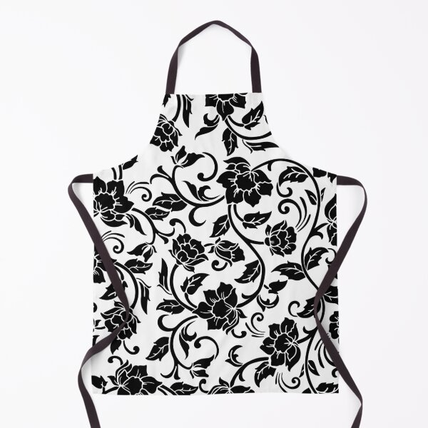 Item preview, Black Swirling Flowers designed and sold by Rad Yellow & Blue.