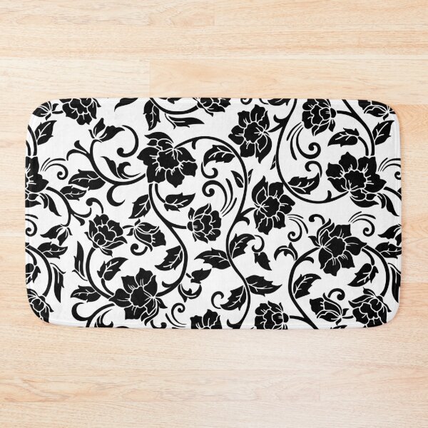 Item preview, Black Swirling Flowers designed and sold by Rad Yellow & Blue.