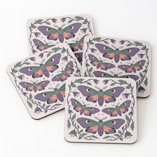 Item preview, Midnight Purple Moths designed and sold by CraftyBloom.