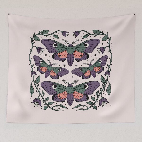 Item preview, Midnight Purple Moths designed and sold by CraftyBloom.